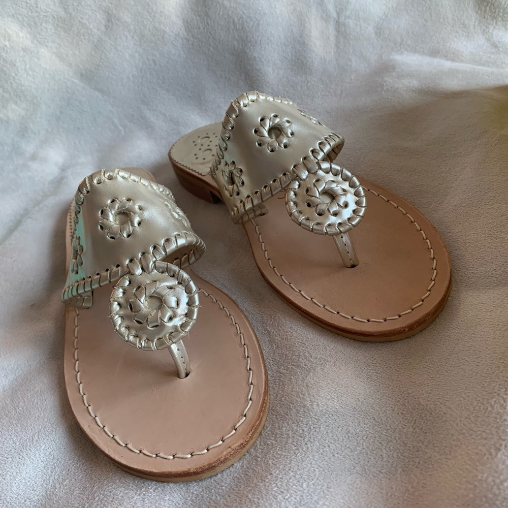 Jack Rogers Sandals 7.5 Platinum